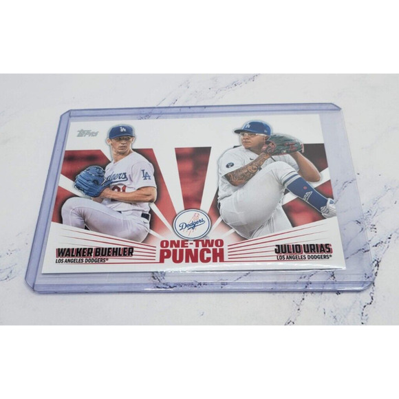 2023 Topps Baseball One-Two Punch Walker Buehler/Julio Urias #12P-3 Dodgers - Picture 3 of 4